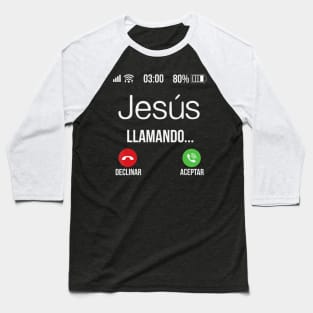 Jesus llamando (Jesus is calling) - Spanish Christian Baseball T-Shirt